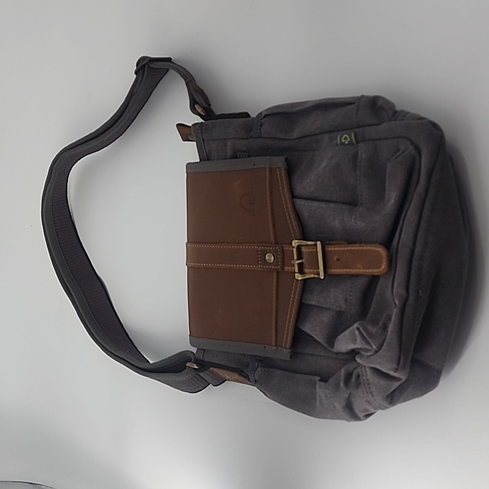 TSD Crossbody Bag Canvas Turtle Ridge Gray